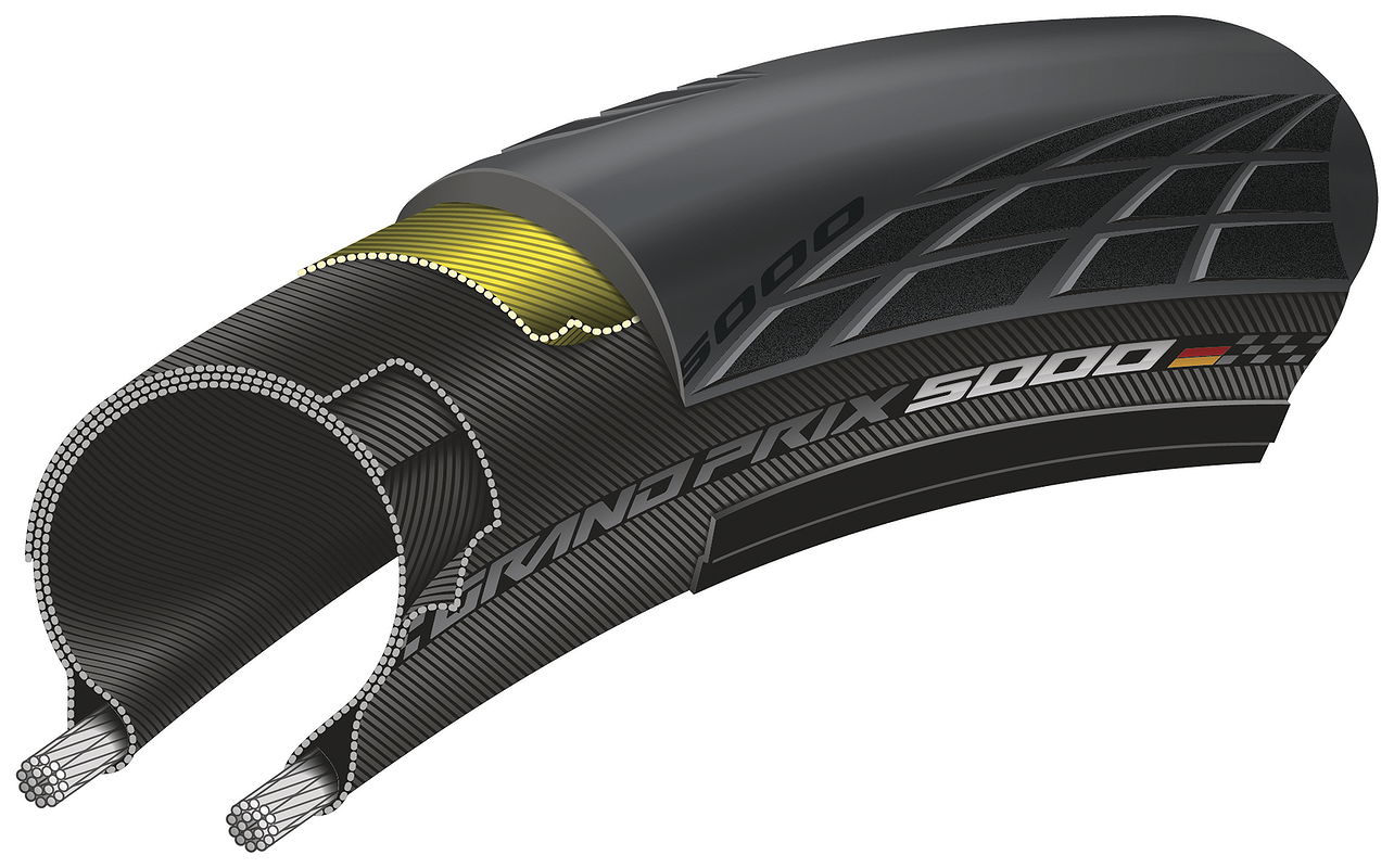 Continental Fahrradreifen Grand Prix 5000 schwarz 28-622 700x28C 01016250