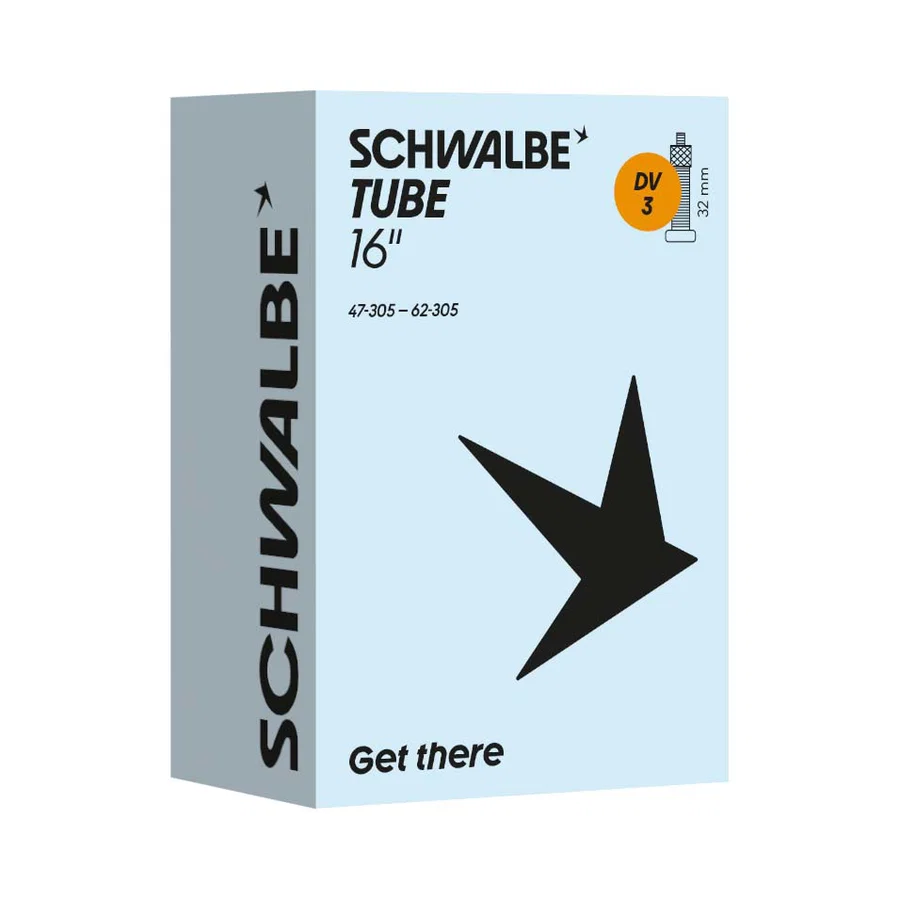 Schwalbe Fahrradschlauch DV Ventil Nr. 3  16" 32 mm 47/62-305