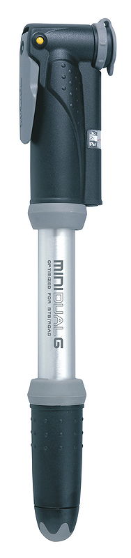 Topeak Minipumpe Mini Dual G silber/schwarz 8 bar / 120 PSI SB-Verpackung