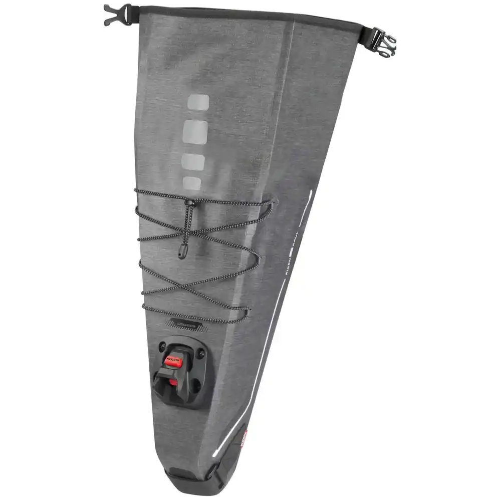 KLICKfix Bikepack X Waterproof Inkl. Contour Sattel Adapter grau Satteltasche