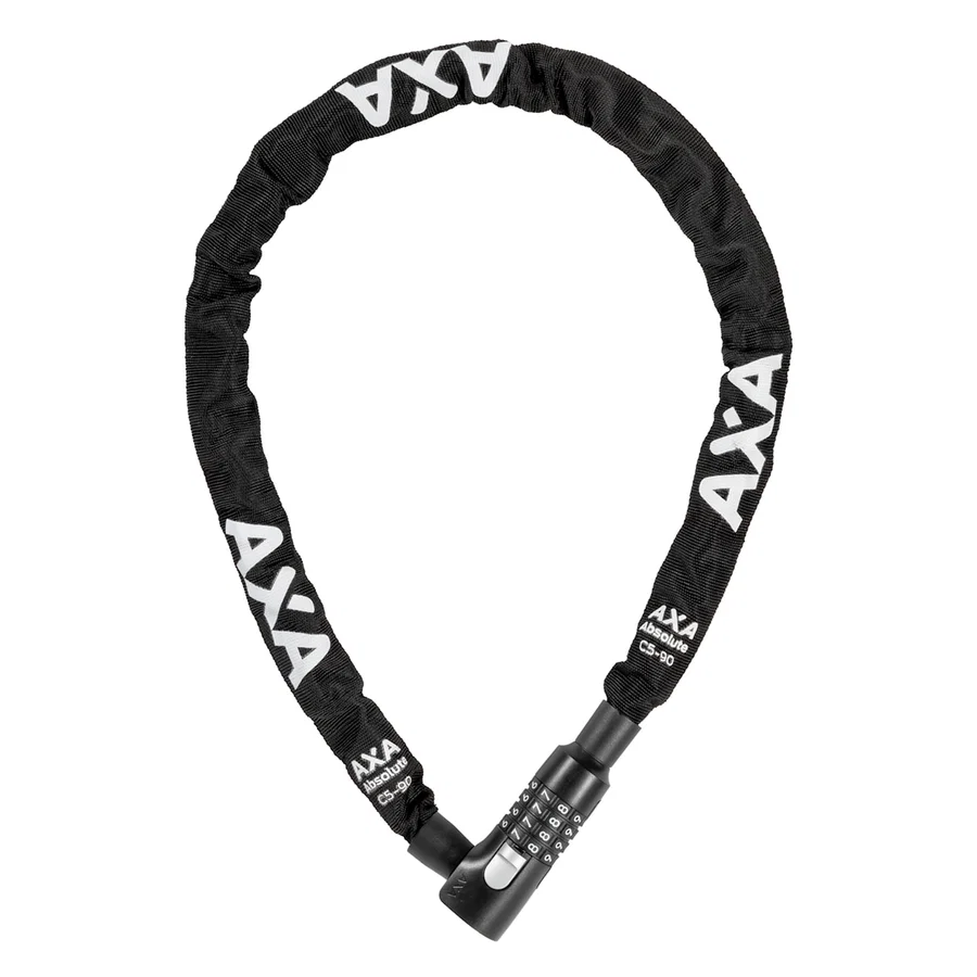AXA Zahlen-Kettenschloss Absolute Code 5 mm schwarz 90 cm