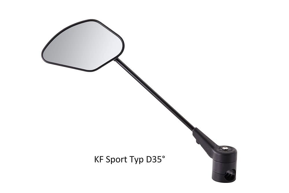Krampe Lenkerspiegel KF Sport Typ D 35°, klappbar Lenkeraußenklemmung, links