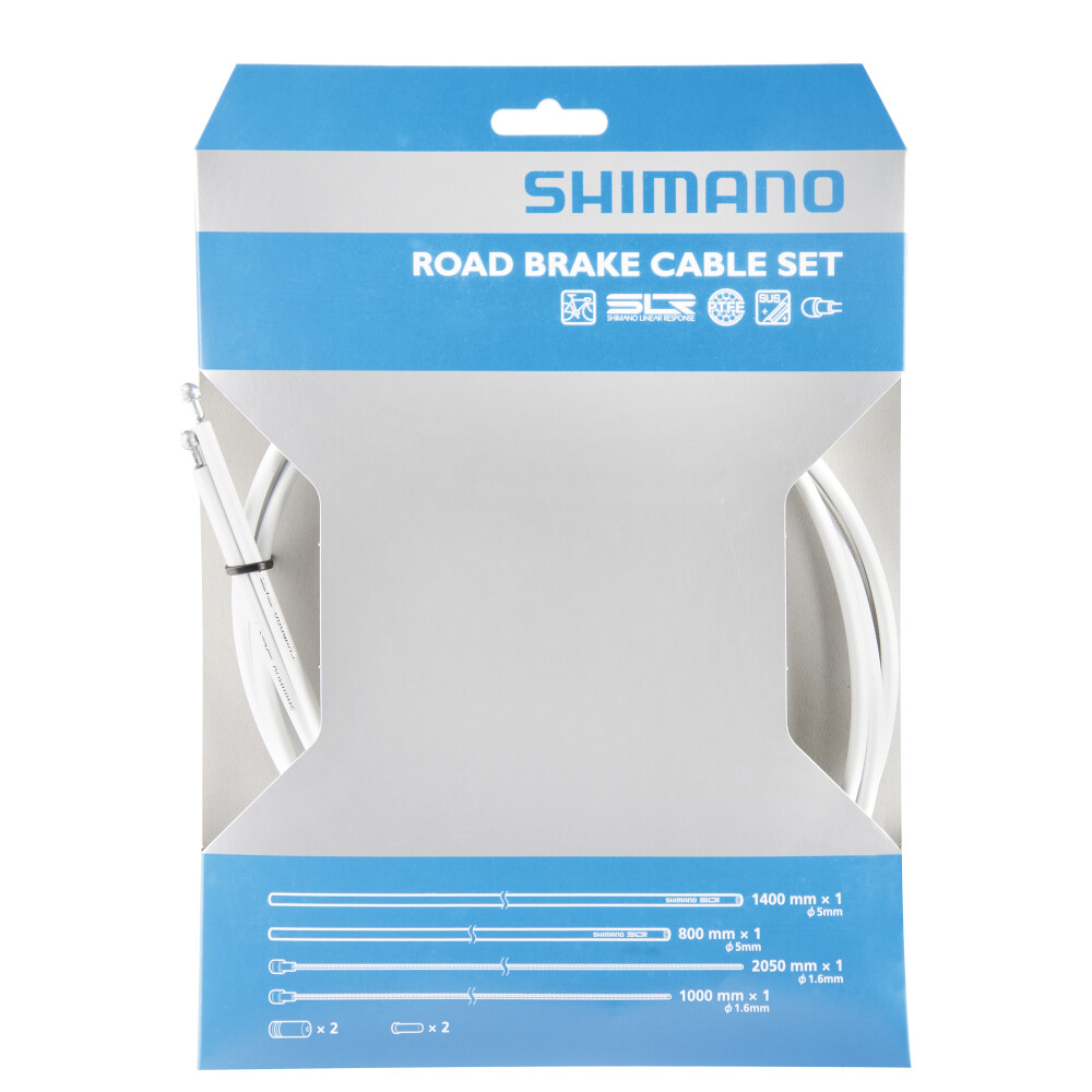 Bremszug-Set Road SIL-TEC beschichtet Weiß