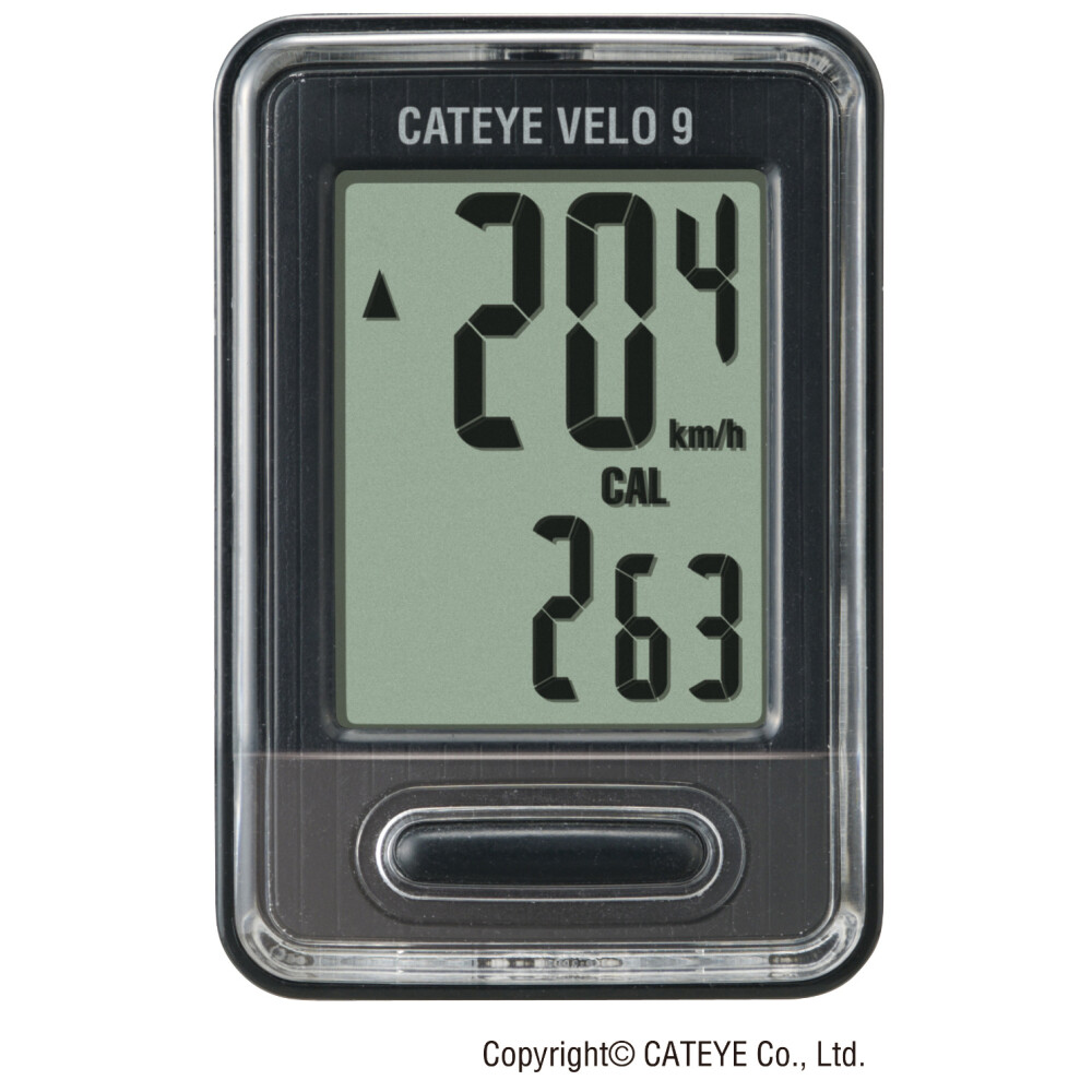 CATEYE Fahrradcomputer Velo 9 Schwarz