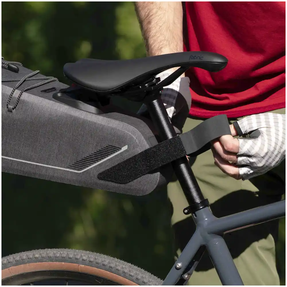 KLICKfix Bikepack X Waterproof Inkl. Contour Sattel Adapter grau Satteltasche