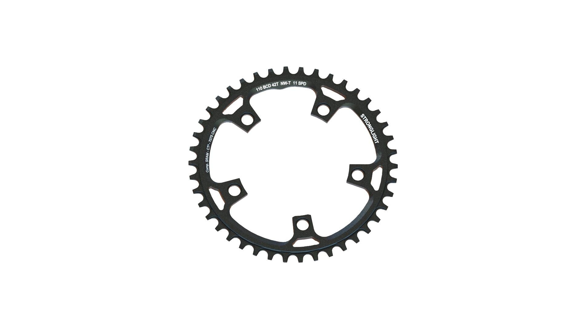 KETTENBL.GRAVEL RED/FORCE 7075 T6 110MM 5 ARM 38 Z.