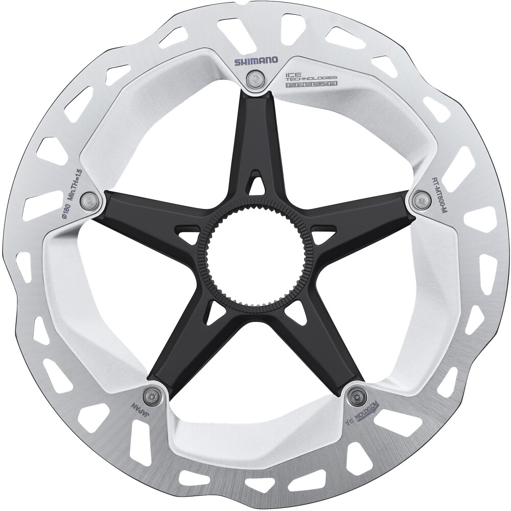 Bremsscheibe SHIMANO RT-MT800, 180 mm, Lockring innenverzahnt mit Magnet für EW-SS302