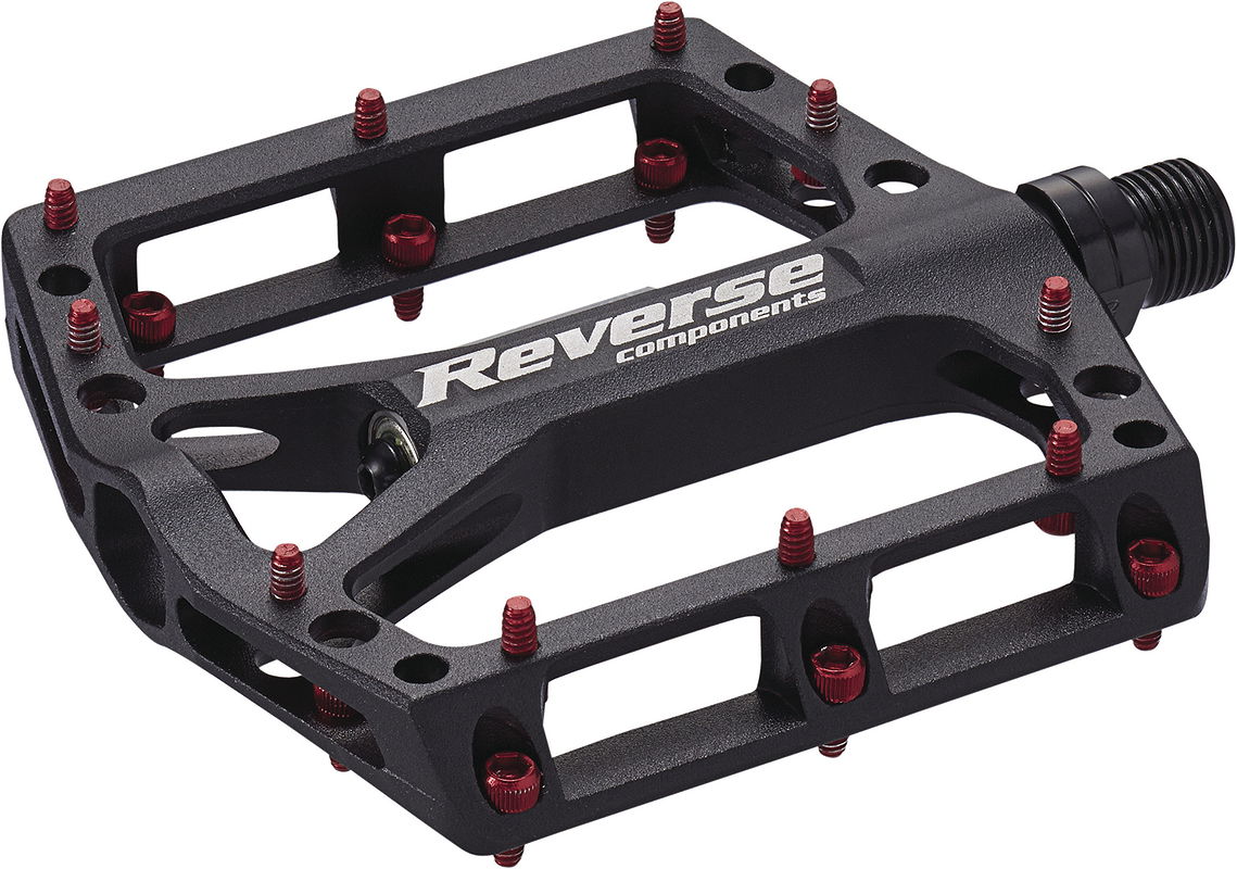 Reverse Plattformpedal Black One schwarz/rot  SB-Verpackung