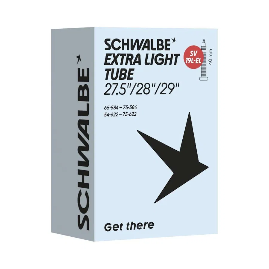 Schwalbe Fahrradschlauch Extra Light Nr. 19 Extra Light 27,5"/28"/29" SV 40 mm 54/75-58