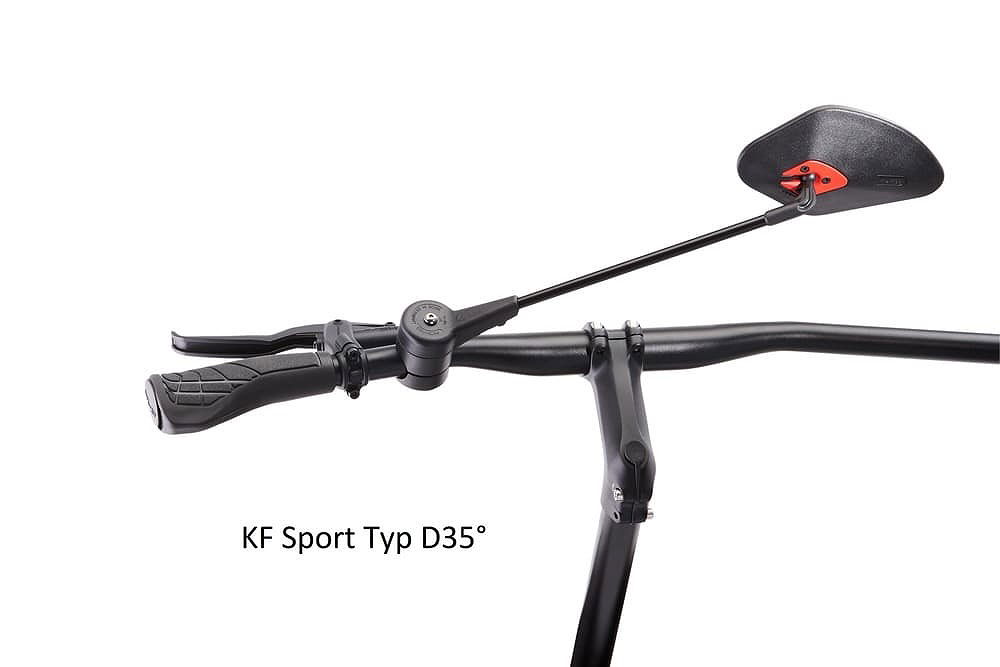 Krampe Lenkerspiegel KF Sport Typ D 35°, klappbar Lenkeraußenklemmung, links