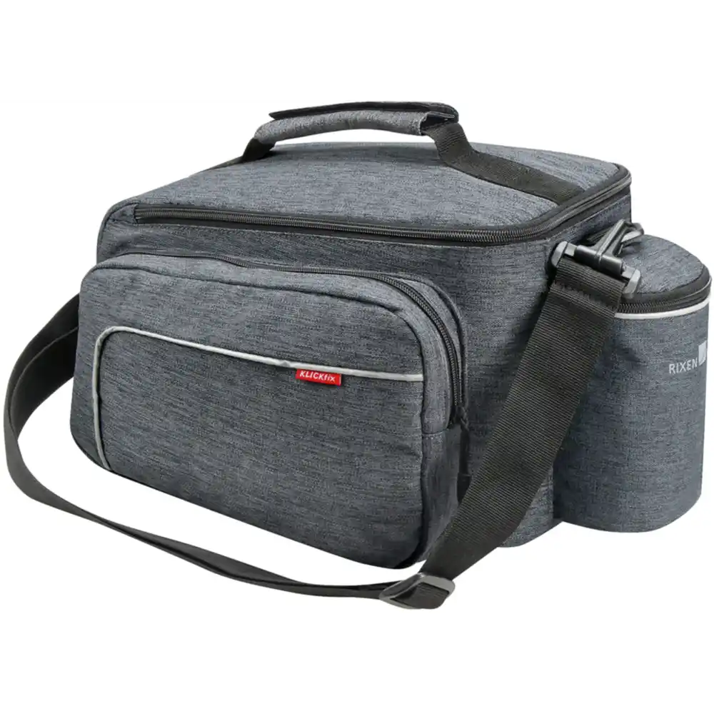 KLICKfix Gepäckträgertasche Rackpack Sport mit KLICKfix Bodenkupplung für Racktime Gepäckträger grau