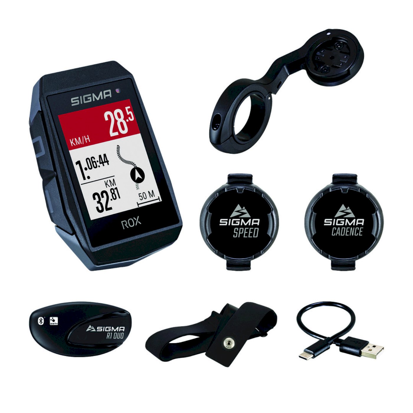 SIGMA GPS Radcomputer ROX 11.1 EVO Sensor Set schwarz 01034