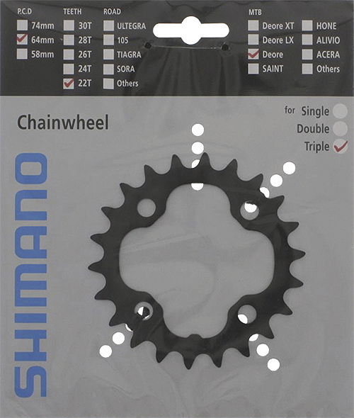Shimano Kettenblatt Deore FCM590 22 Zähne Y1LD22000