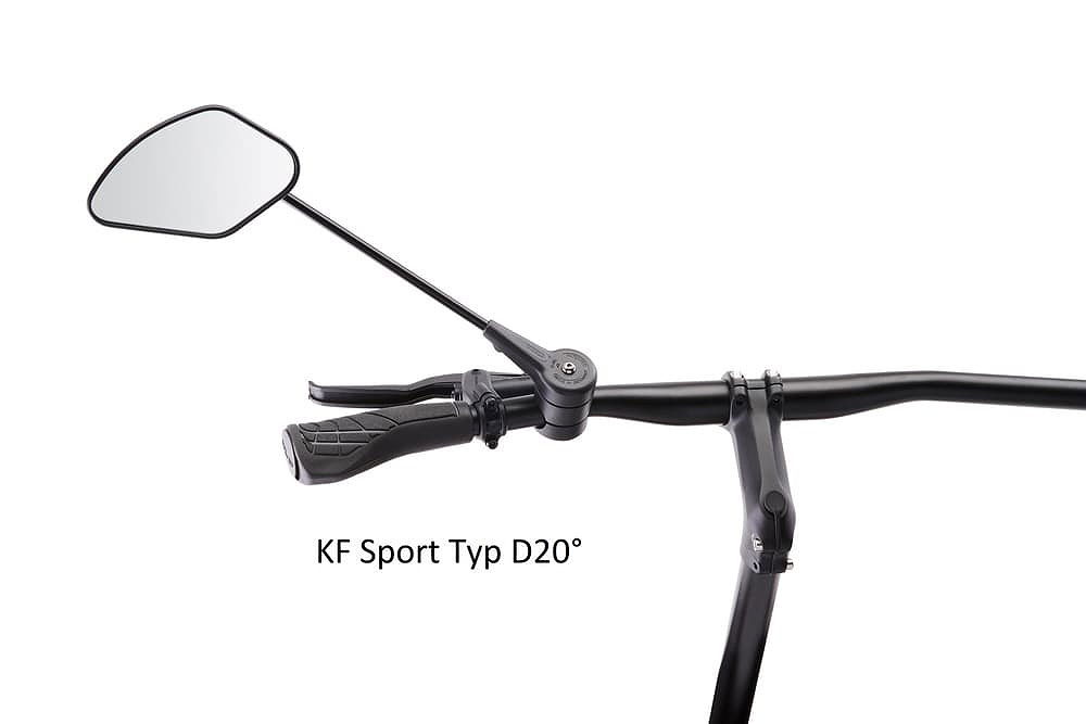 Krampe Lenkerspiegel KF Sport Typ D 20°, klappbar Lenkeraußenklemmung, links