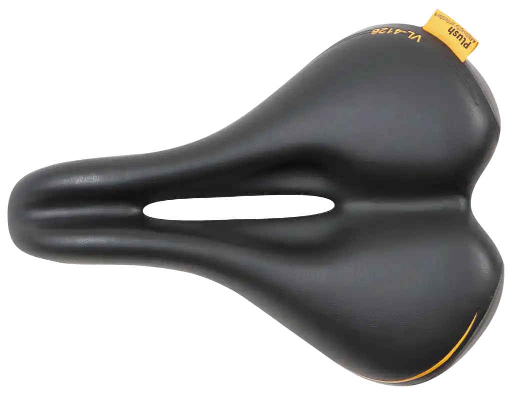 Velo Plush Sportsattel Damen  schwarz / grau/gelb