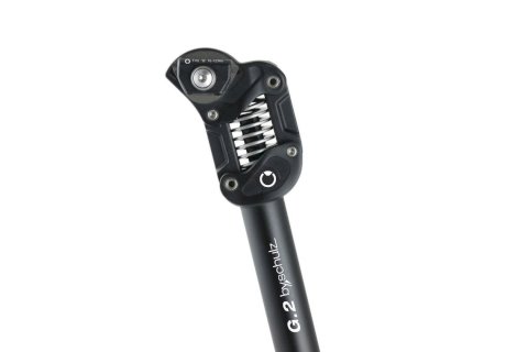 by.schulz Federsattelstütze Parallelogramm G.2 ST extra hart 125-150 kg 31,6 mm schwarz 350 mm