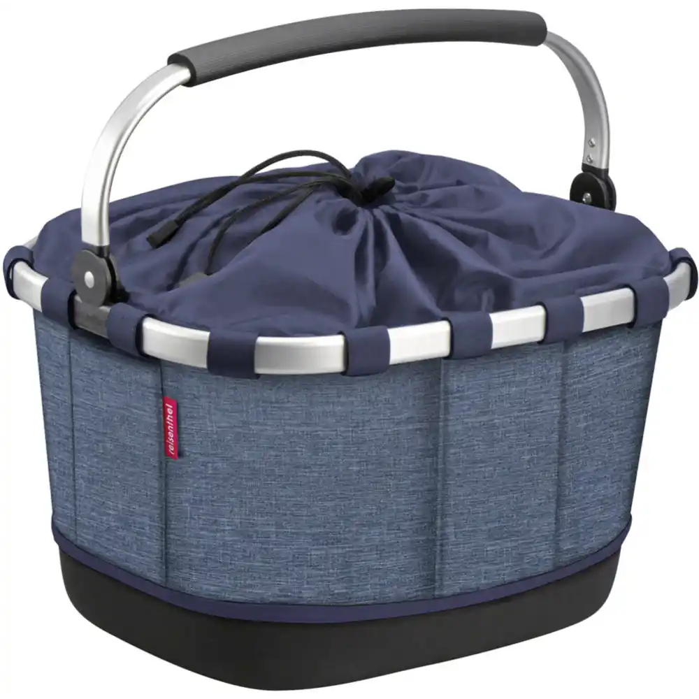 KLICKfix Gepäckträgerkorb Reisenthel Carrybag GT mit KLICKfix UniKlip 2 Adapter twist blue