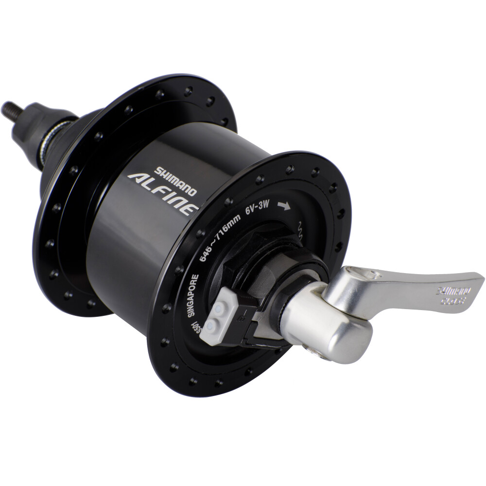 SHIMANO Nabendynamo ALFINE DH-S501 6 Volt/3 Watt 32 Loch Center-Lock Schwarz