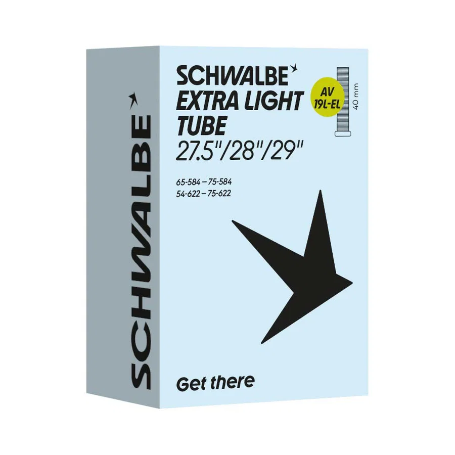 Schwalbe Fahrradschlauch Extra Light Nr. 19 Extra Light 27,5"/28"/29" AV 40 mm 54/75-58