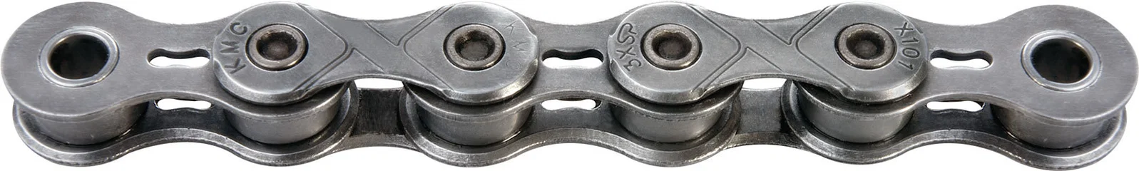 KMC E-Bike Kette e101 EPT WAXED Nabenschaltung silber 112 Glieder, 1/2" x 1/8"