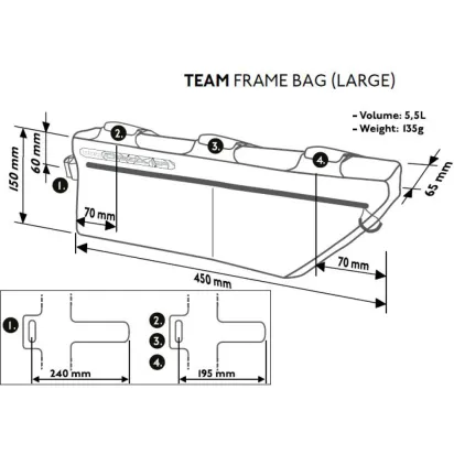 Pro Rahmentasche Discover Team 5,5 l