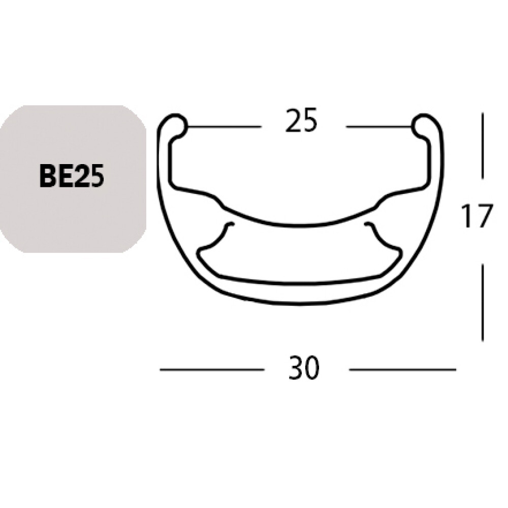 FELGE BE 25, 27,5" 32L SCHW 25-584 VL:6,5MM EINFACHOESEN