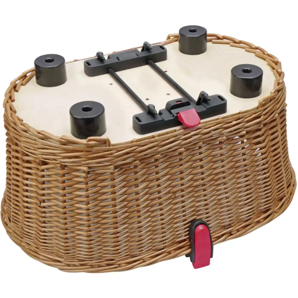 KLICKfix Tierkorb Doggy Basket mit KLICKfix Bodenkupplung für Racktime Gepäckträger, inkl. Wetterschutz braun