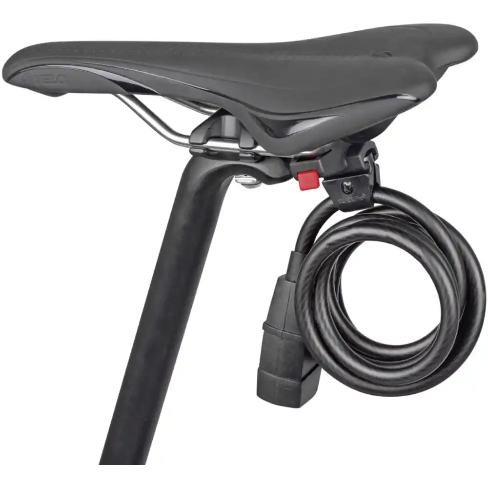KLICKfix Sattel Adapter mit Seilschlosshalter  schwarz
