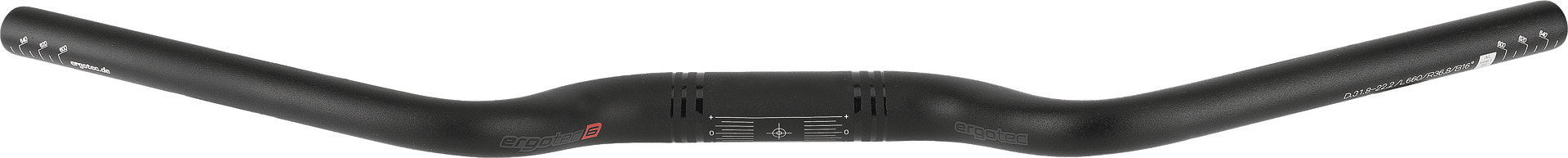 ergotec MTB Lenker Riser M-Bar 700 mm schwarz sand. 18°/0° 34 mm 31,8 mm