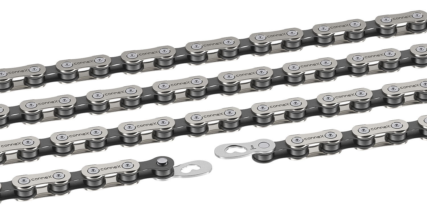 Connex Fahrrad Kette 804 6/7/8-fach schwarz/silber 114 Glieder, 1/2" x 3/32