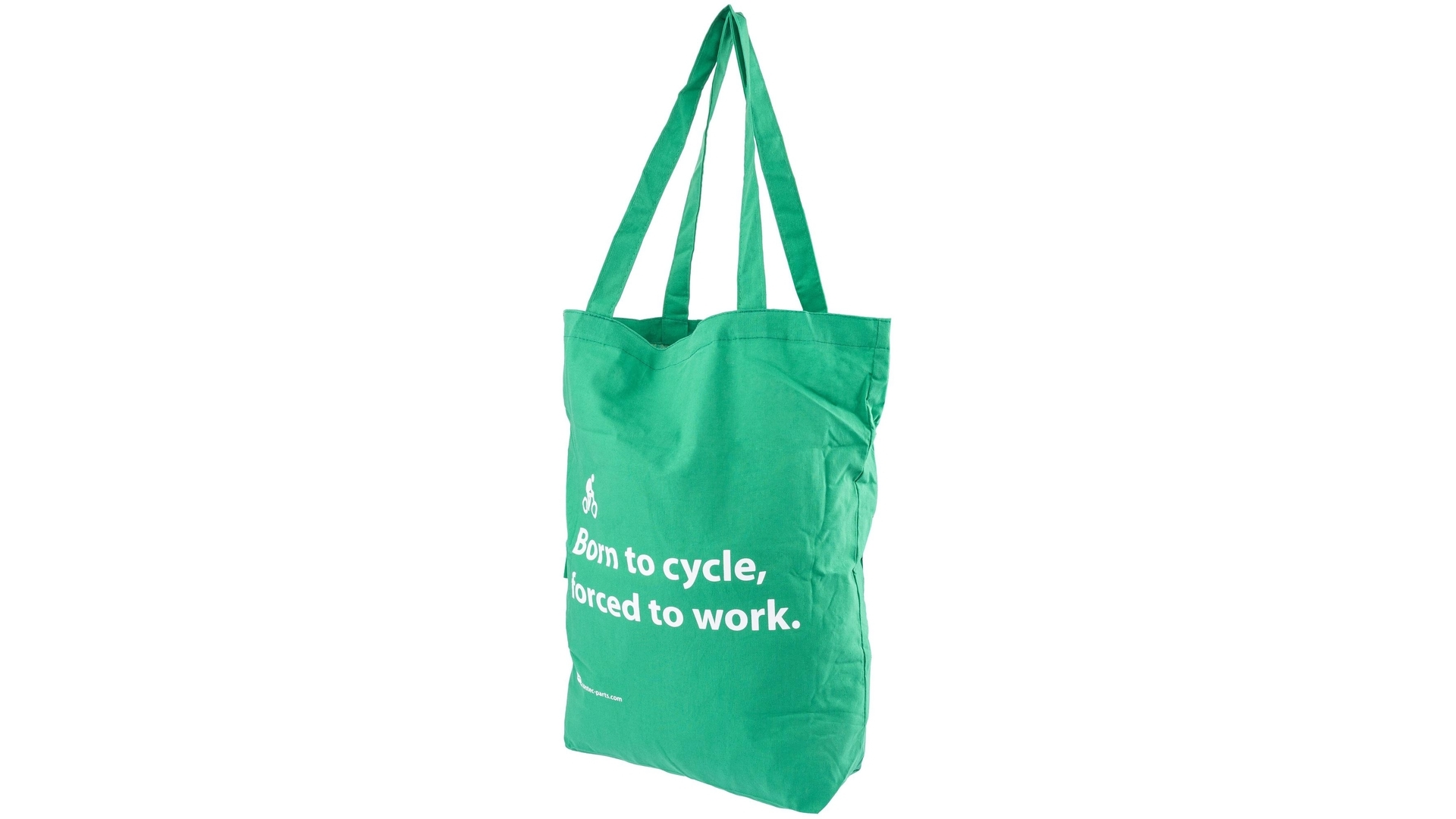 CT BAUMWOLLBEUTEL BORN TO CYCLE BAG FALTBAR GRUEN