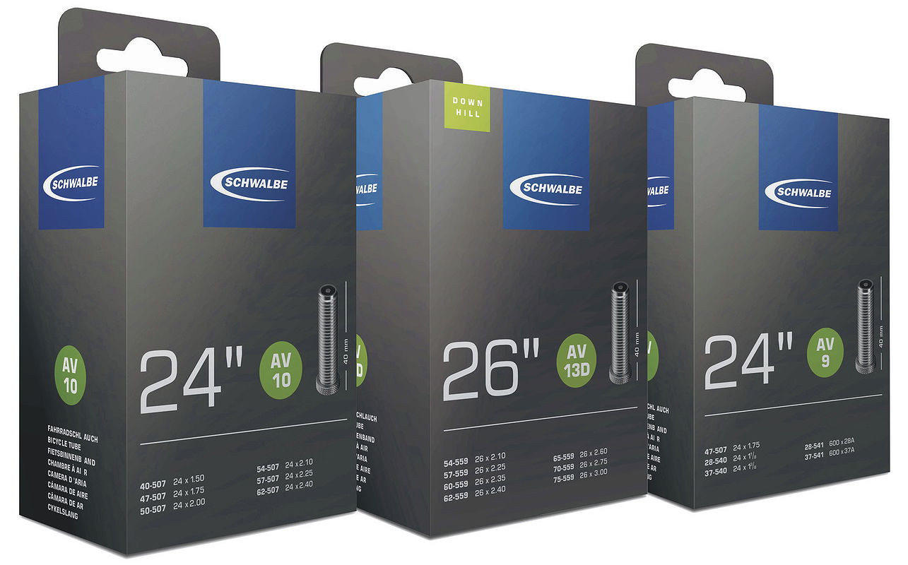 Schwalbe Fahrradschlauch AV Ventil Nr. 12  26" 40 mm 30/47-559/597