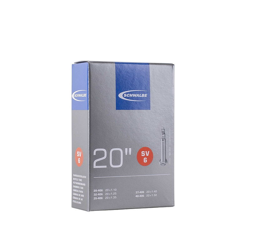 Schwalbe Fahrradschlauch SV Ventil Nr. 6  20" 40 mm 28/40-406