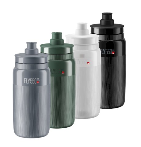 Elite Trinkflasche FLY Tex grau, graue Graphik 0,55 L