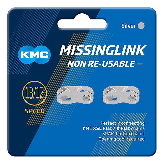 KMC Kettenverschlussglied MissingLink FLATNR 12-/13-fach (5,02 mm) silber  1/2" x 11/128"