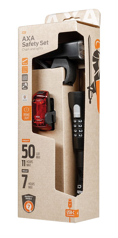 AXA Zahlen-Kettenschloss Safety Set