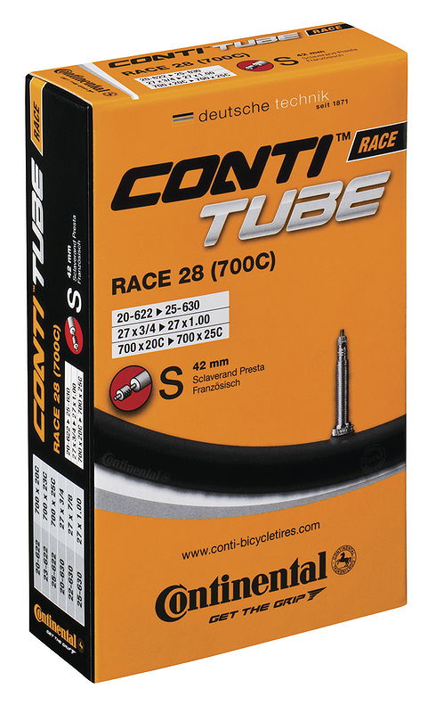 Continental Fahrradschlauch SV Ventil 28" Race Training 42 mm 25/32-622/630