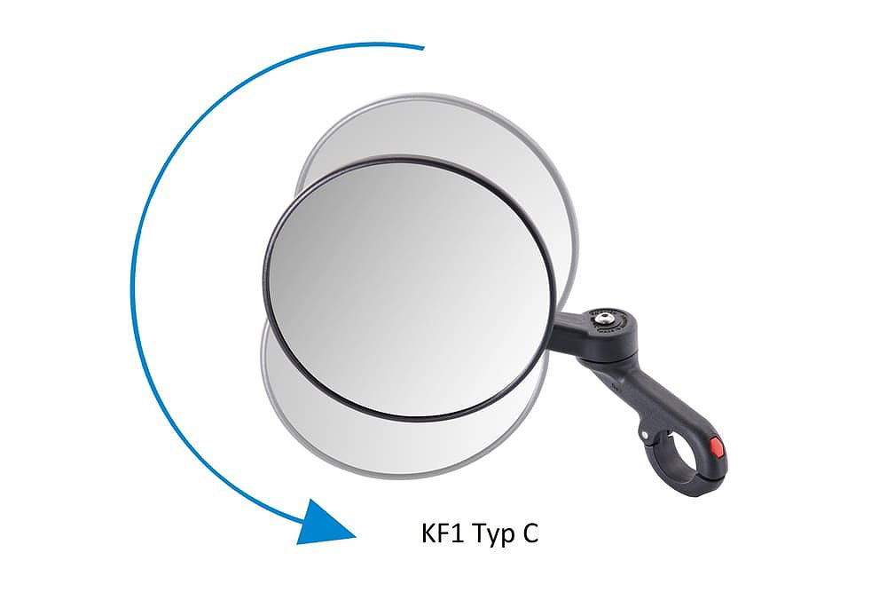 Krampe Lenkerspiegel KF1 Typ C, klappbar Lenkeraußenklemmung, links/rechts