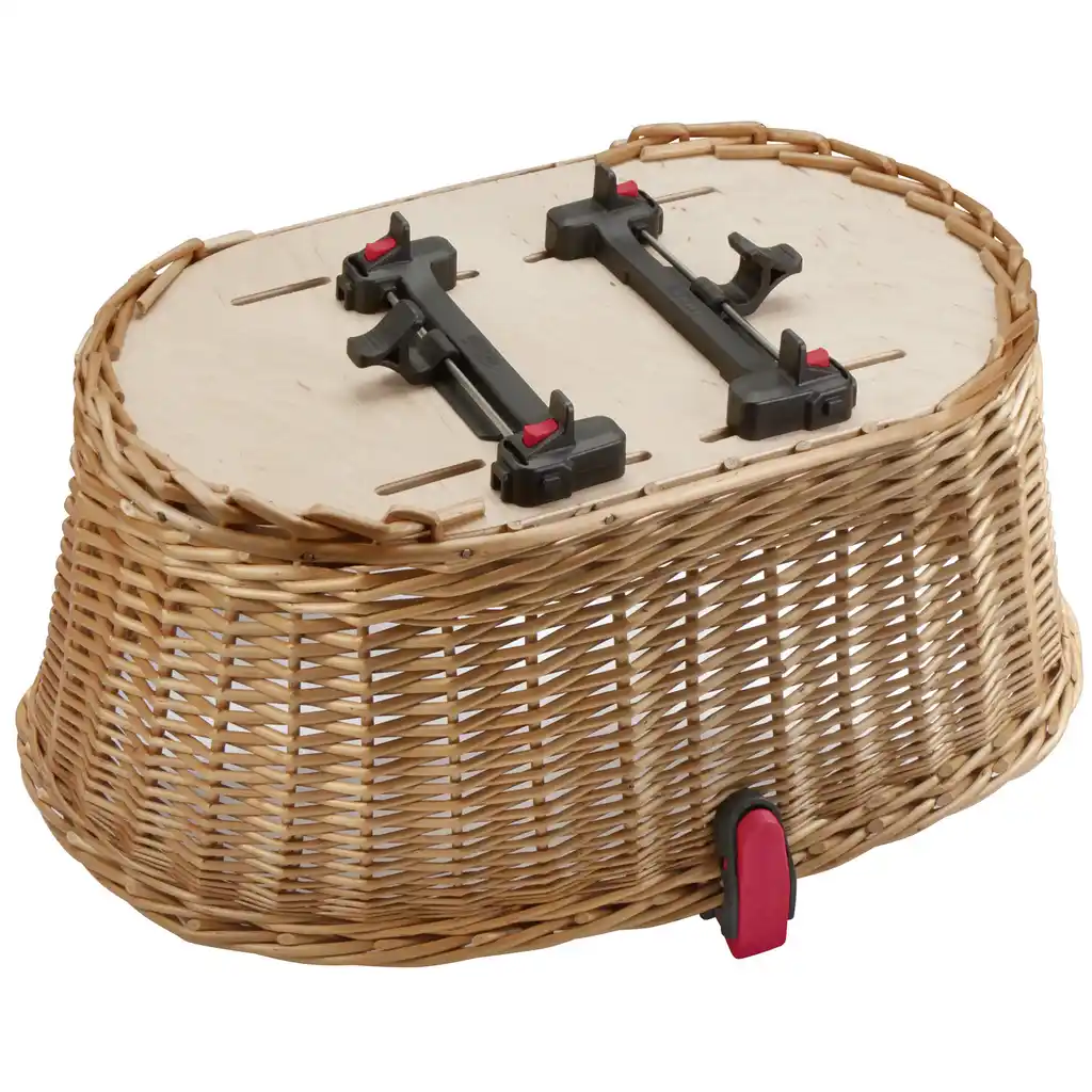 KLICKfix Doggy Basket Tierkorb mit KLICKfix KorbKlip 2 Adapter, inkl. Wetterschutz braun