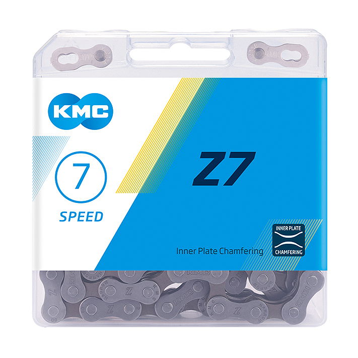 KMC Fahrrad Kette Z7 6/7-fach  grau/braun 114 Glieder, 1/2" x 3/32"