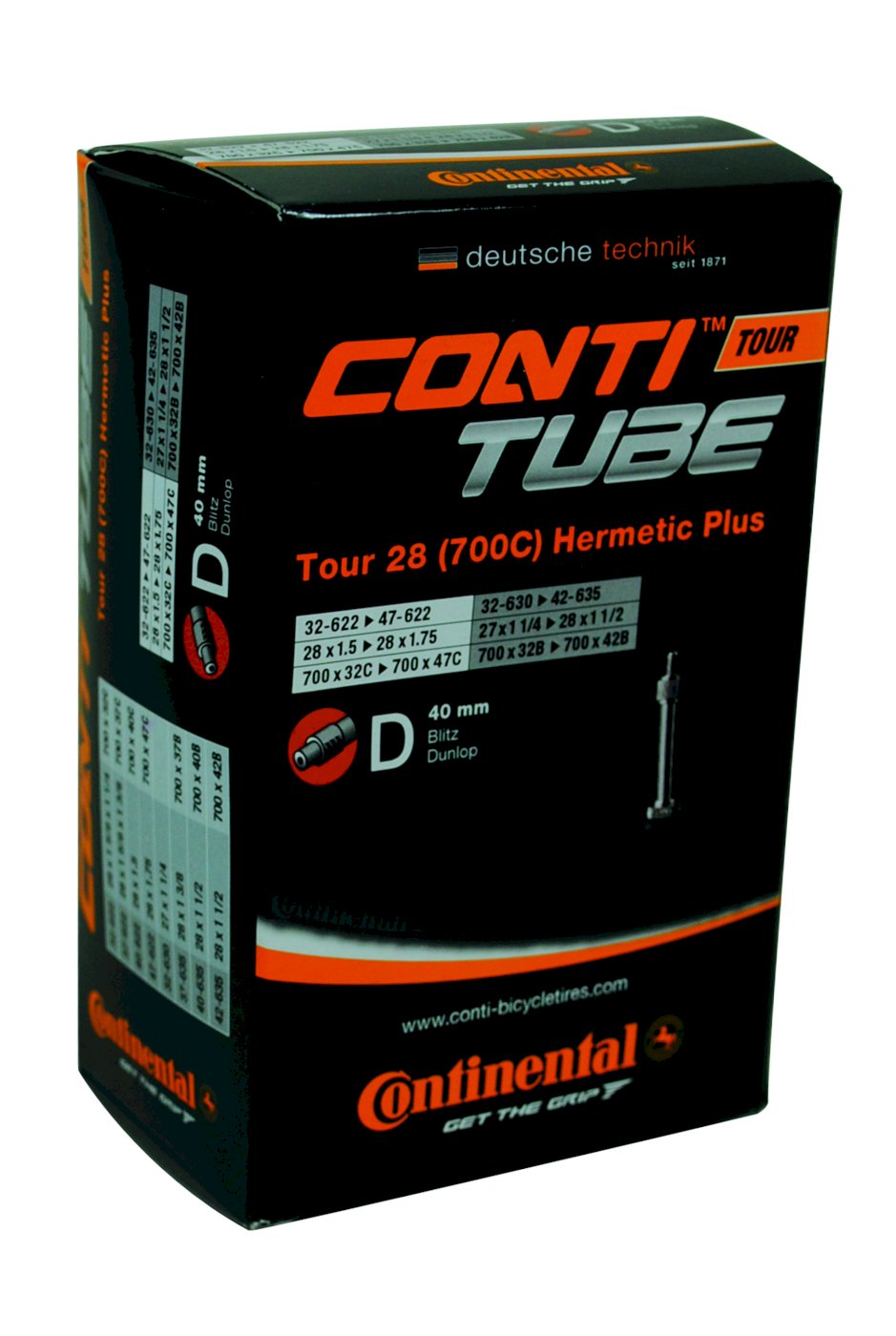 Continental Fahrradschlauch Hermetic Plus 28" 28" AV 40 mm  32/47-622/42-635