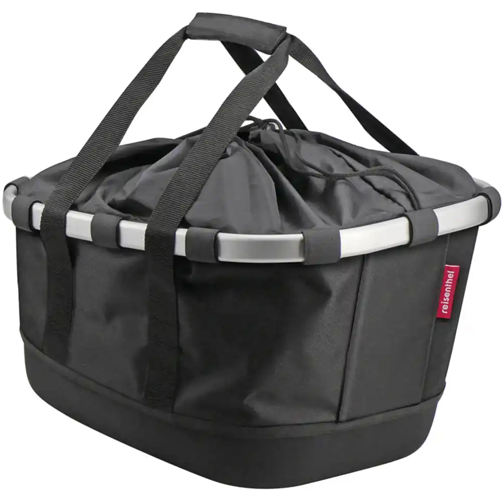 KLICKfix Reisenthel Bikebasket GT Gepäckträgerkorb mit KLICKfix UniKlip 2 Adapter schwarz / silber