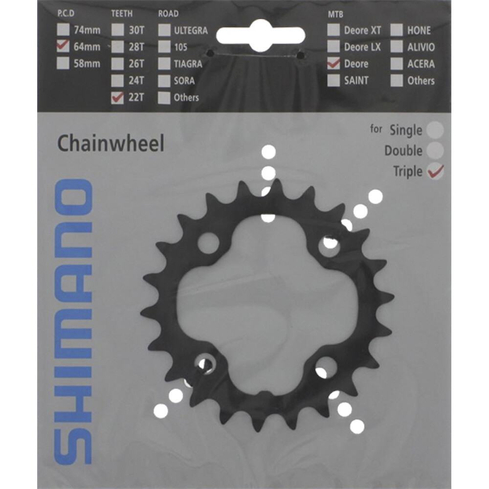 SHIMANO Kettenblatt DEORE FC-M590, FC-M591 22 Zähne