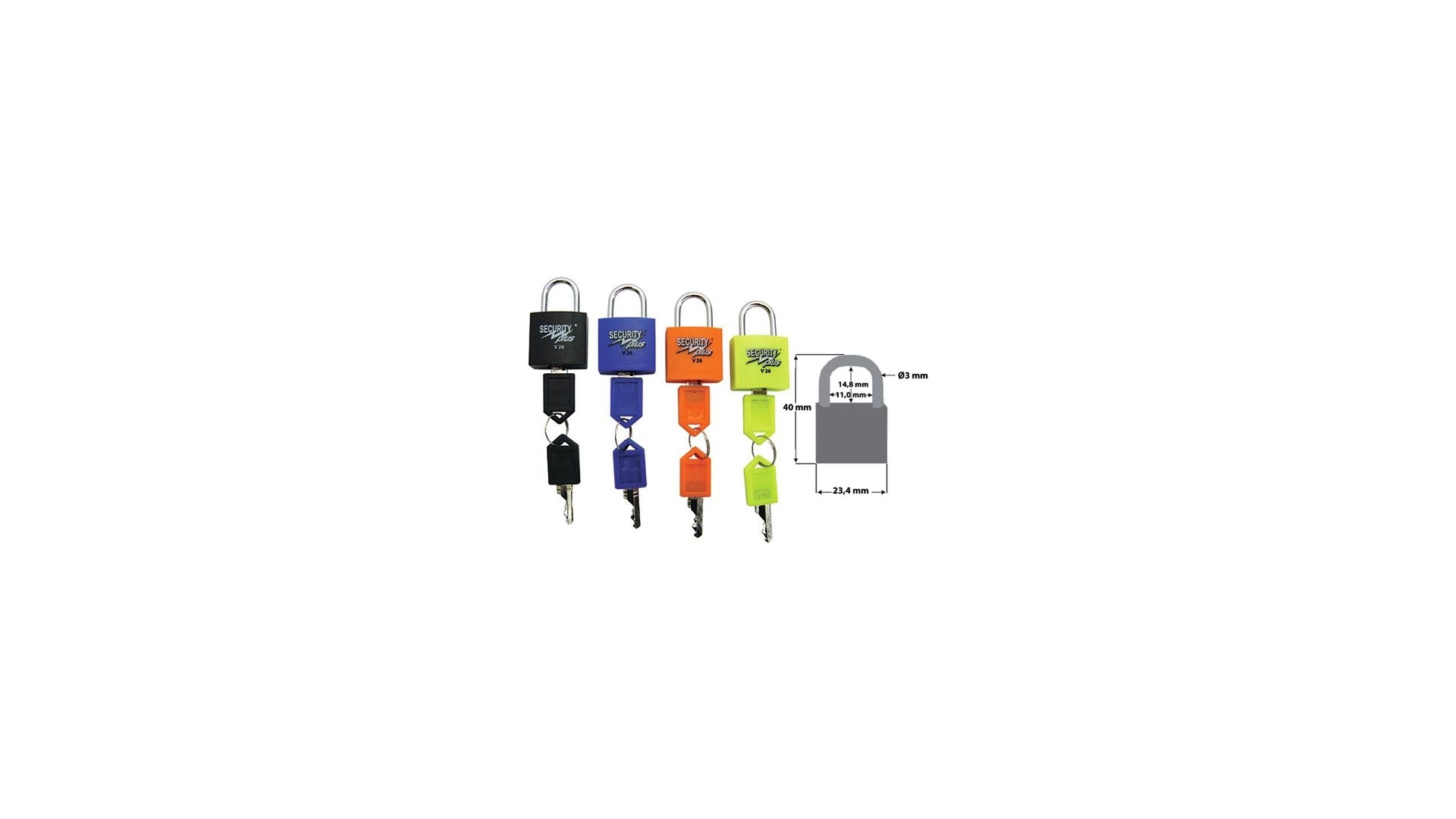 MINI-SCHLOSS-SET SECURITY PLUS,SET A 4 STUECK