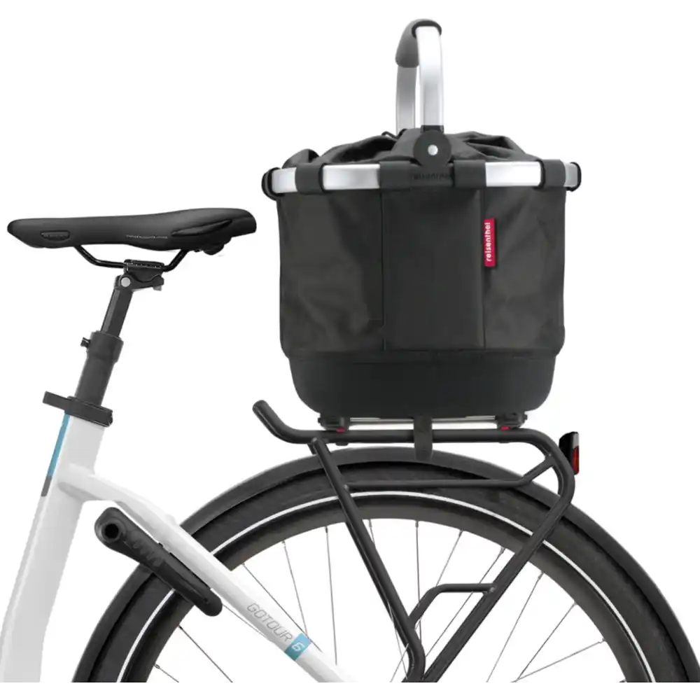 KLICKfix Gebäckträgerkorb Reisenthel Carrybag GT mit KLICKfix UniKlip 2 Adapter schwarz / silber