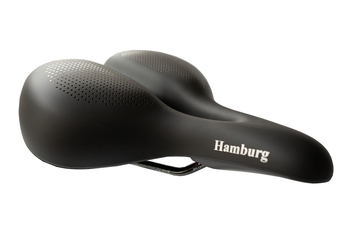 P&P City Sattel Hamburg Relaxed schwarz L268 x  B255 mm / 574 g Unisex