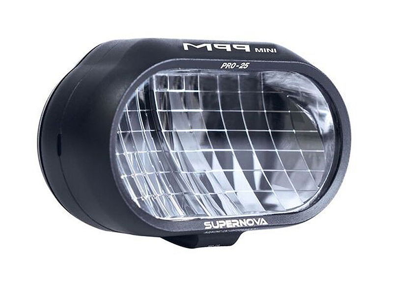 Supernova E-Bike LED Scheinwerfer M99 Mini PRO-25-21 Watt schwarz 150 Lux, 450 Lumen