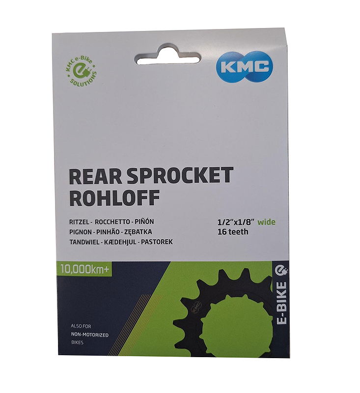 KMC Ritzel flach für Rohloff schwarz  1/2" x 1/8"  16 Zähne