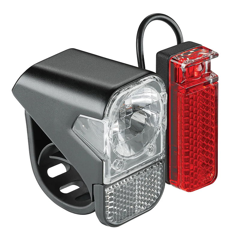 AXA Batterie-Beleuchtungsset Visto 10 Lux schwarz