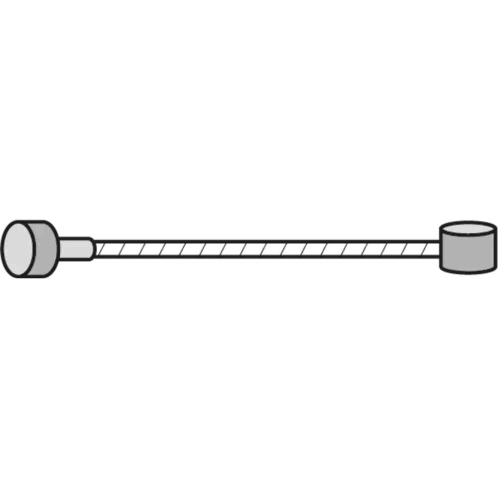 Mounty Universal-Bremsseil Edelstahl 205 cm silber